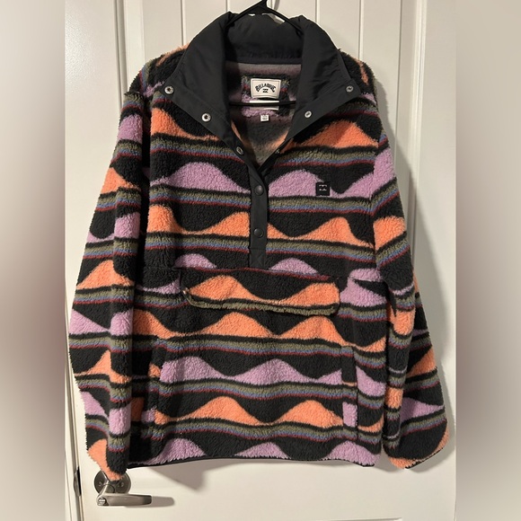 Like new Billabong Sherpa/ fleece pullover top/ jacket/sweatshirt - Picture 5 of 6